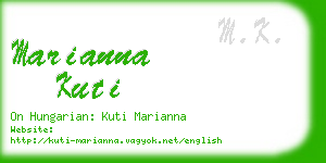 marianna kuti business card